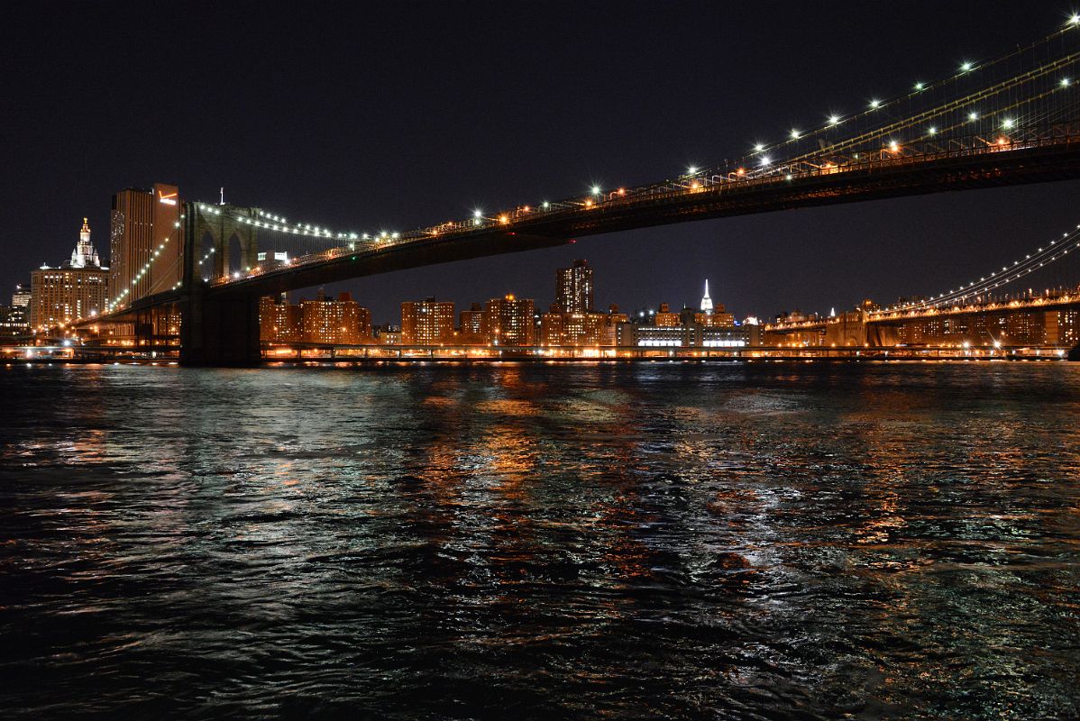 42 New York Brooklyn Bridge At Night From Brooklyn Heights